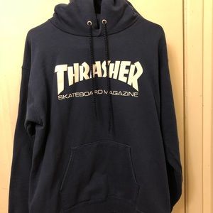 Thrasher Navy Blue Hoodie
